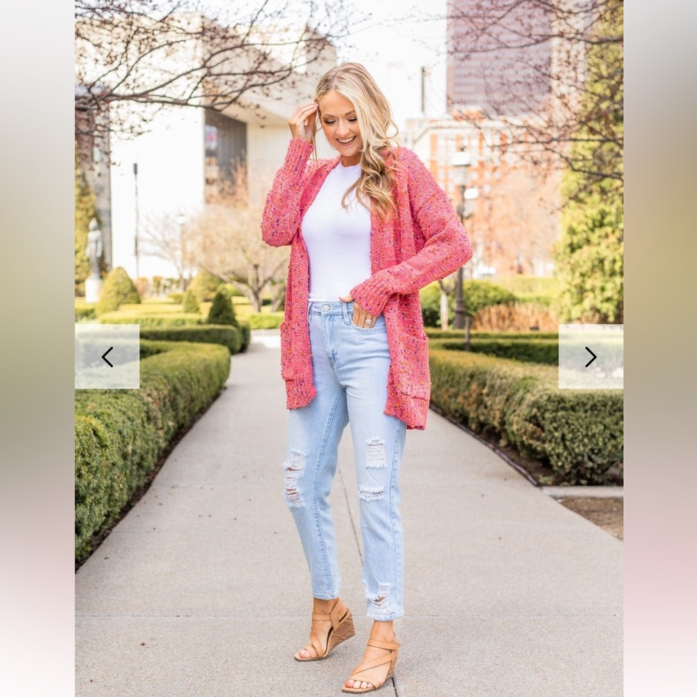 Pulse Confetti Pink Cardigan
